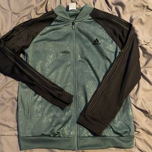 Floral Mint and Grey Adidas Jacket